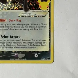 Umbreon Gold Star 17/17 Pokemon TCG Celebrations Classic Collection NM - Image 5