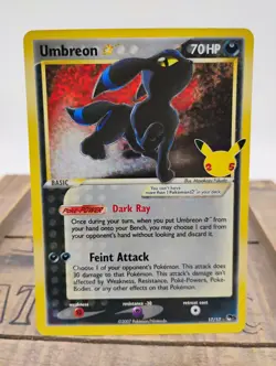 Pokemon TCG Umbreon Gold Star 17/17 Celebrations Classic Collection Holo Rare NM - Image 1