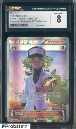 2017 Pokemon Fates Collide #105a/124 N Premium Trainer's XY coll CGC 8 - Image 1