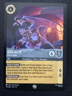 Goliath Clan Leader 173/204 Legendary Disney Lorcana Whispers In The Well - Image 1