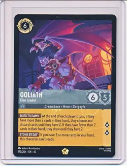 DISNEY LORCANA WHISPERS IN THE WELL GOLIATH CLAN LEADER 173/204 LEGENDARY RARE - Image 1