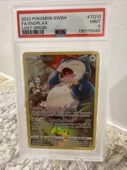 2022 POKEMON SWSH LOST ORIGIN #TG10/TG30 SNORLAX FULL ART TRAINER GALLERY PSA 9 - Image 1