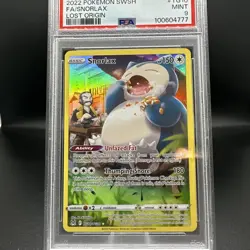 2022 POKEMON SWSH LOST ORIGIN #TG10/TG30 SNORLAX FULL ART TRAINER GALLERY PSA 9 - Image 1