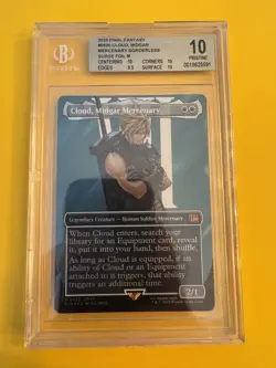 2025 MTG Final Fantasy Borderless Surge Foil #0520 Cloud Midgar Mercenary BGS 10 - Image 2