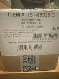 Pokemon TCG Surging Sparks Booster Box Sealed Case (6x Booster Boxes) Sealed - Image 1