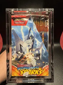 Surging Sparks Booster Box Sealed and In Acrylic Case Pokemon TCG - Image 4