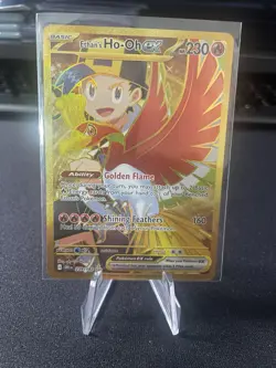 Pokemon TCG Ethan’s Ho-oh ex 239/182 Destined Rivals Gold Hyper Rare NM - Image 1