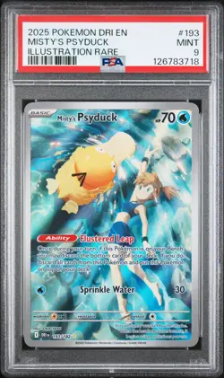 POKEMON 2025 EN-DESTINED RIVALS ILLUSTRATION RARE MISTY'S PSYDUCK 193/182 PSA 9 - Image 3