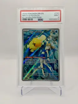 2025 POKEMON DRI EN-DESTINED RIVALS ILLUSTRATION RARE #193 MISTY'S PSYDUCK PSA 9 - Image 2