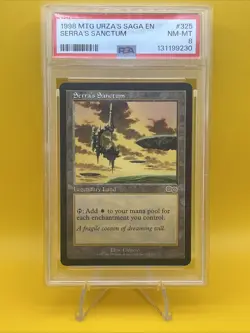 Serra's Sanctum (Urza's Saga) Vintage MTG Graded PSA 8 NM-MT! - Image 1