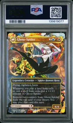 2025 MTG MARVEL'S SPIDER-MAN SCENE BORDERLESS GHOST-SPIDER/GWEN STACY PSA 10 - Image 2