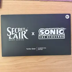 2025 MTG Secret Lair x Sonic Hedgehog Turbo Gear Rainbow Foil Edition Box (a) - Image 1