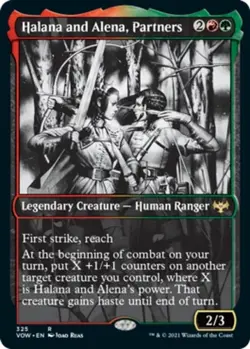 Halana and Alena, Partners (Showcase) #325 (NM) Crimson Vow VOW Magic MTG - Image 1
