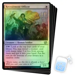 FOIL RECRUITMENT OFFICER X4 The Brothers' War BRO Magic MTG MINT CARD - Image 1