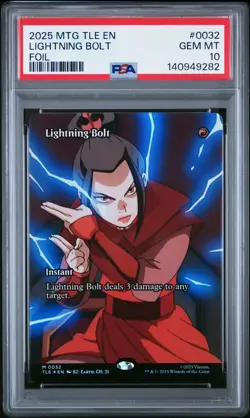 2025 MTG AVATAR: THE LAST AIRBENDER ETERNAL FOIL #0032 LIGHTNING BOLT PSA 10 - Image 1