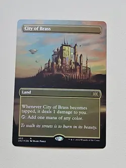 MTG Double Masters 2X2 City Of Brass 403 Foil Rare Borderless Alt Art LP - Image 1