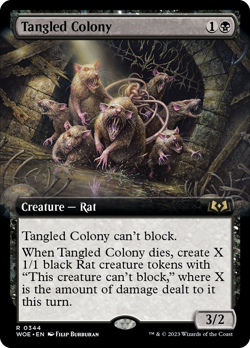 Tangled Colony (Extended Art) [Wilds of Eldraine] Magic MTG - Image 1