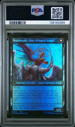 2025 MTG FOIL SEPHIROTH FABLED SOLDIER/SEPHIROTH ONE-WINGED ANGEL PSA 10 - Image 2
