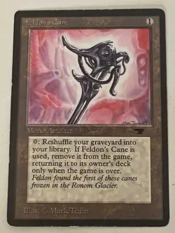 Magic the Gathering MTG Antiquities Feldon's Cane MP (Beta Bob) - Image 1