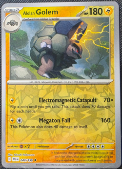 Alolan Golem 046/159 Reverse Holo Journey Together JTG NM/M Pokemon TCG - Image 1