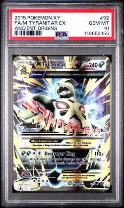 [PSA 10] M Tyranitar EX 92/98 Ancient Origins Full Art POKEMON - Image 1