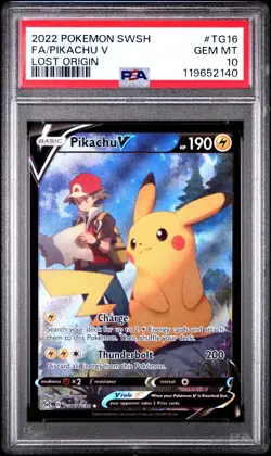 [PSA 10] Pikachu V TG16/TG30 Lost Origin Trainer Gallery POKEMON - Image 1