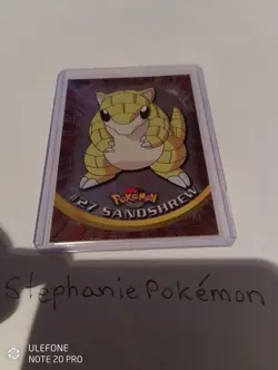 Topps Pokemon Tv Animation Edition Sandshrew #27 Holo Foil Blue Logo Mint - Image 1