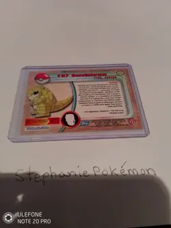 Topps Pokemon Tv Animation Edition Sandshrew #27 Holo Foil Blue Logo Mint - Image 4