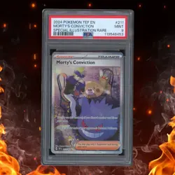 Pokemon Temporal Forces MORTY'S CONVICTION 211/162 SIR PSA 9 - Image 1