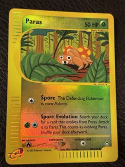 Pokemon Paras #99/147 Reverse Holo Common 2002 Aquapolis Vintage MP - Image 1