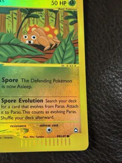 Pokemon Paras #99/147 Reverse Holo Common 2002 Aquapolis Vintage MP - Image 3