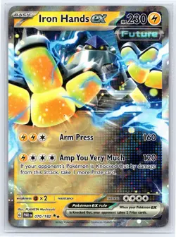 Iron Hands ex 070/182 - Pokemon Paradox Rift - Double Rare Holo - NM - Image 1