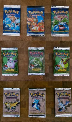 Pokemon TCG BASE SET JUNGLE FOSSIL 1st Edition Booster Pack Artwork Collection - Image 1