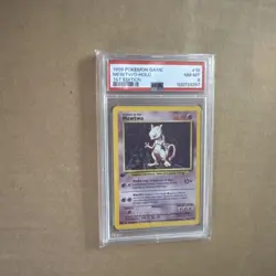 1999 Pokemon Game #10 Mewtwo Holo 1st Edition PSA 8 NM-MT - Image 3