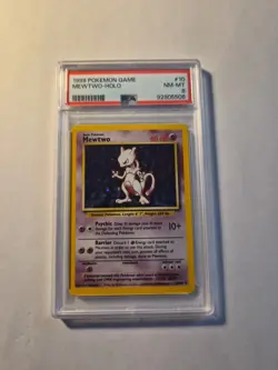 1999 Pokemon MeWTWO-Holo Game #10 PSA 8 - Image 1