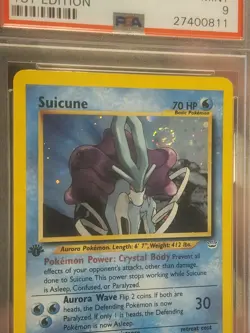 2001 POKEMON NEO REVELATION 1ST ED #14 SUICUNE-HOLO PSA 9 - Image 3