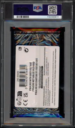 Pokemon Pikachu with Grey Felt Hat Van Gogh Promo SVP EN 085 Sealed Cello PSA 9 - Image 2