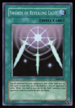 Swords of Revealing Light LOB-101 Super Rare Unlimited Yu-Gi-Oh - Image 1