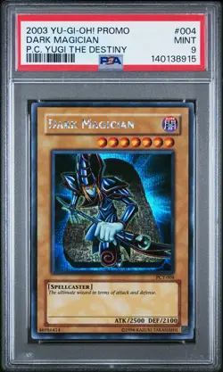 2003 YU-GI-OH! PROMO POWER OF CHAOS: YUGI THE DESTINY #004 DARK MAGICIAN PSA 9 - Image 1