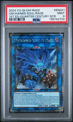2024 YU-GI-OH! RA02-25TH ANV RARITY COLL II #EN041 UNCHAINED SOUL OF RAGE PSA 9 - Image 1