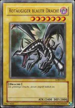Yu-Gi-Oh! Rotaugiger Blauer Drache LOB-G056 Ultra Rare [PL] OG Old Red | DE 2002 - Image 1