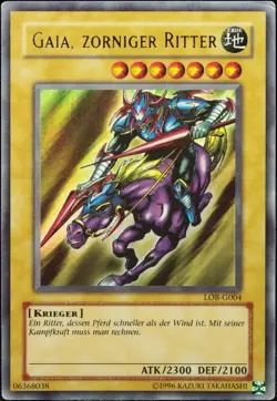 Yu-Gi-Oh! Gaia, Zorniger Ritter LOB-G004 Ultra Rare [PL] OG Old | DE 2002 - Image 1