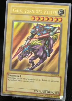 Yu-Gi-Oh! Gaia, Zorniger Ritter LOB-G004 Ultra Rare [PL] OG Old | DE 2002 - Image 3