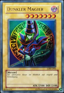 Yu-Gi-Oh! Dunkler Magier LOB-G003 Ultra Rare [EX] Dark Magician OG Old | DE 2002 - Image 1