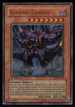 Vampire Genesis SD2-EN001 Ultra Rare 1st Edition Yu-Gi-Oh - Image 1