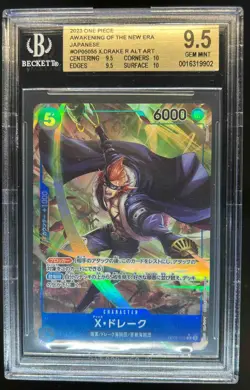 2023 One Piece New Era Japanese X.Drake Alternate Art #OP05-055 BGS 9.5 - Image 1