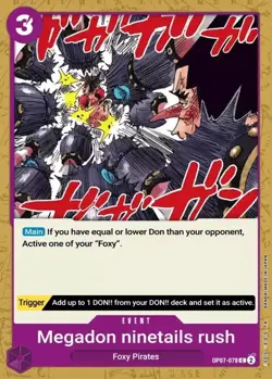 OP07-078 MEGATON NINE-TAILS RUSH Common 500 Years In The Future One Piece - Image 1