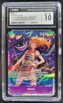 2025 ONE PIECE CCG ALT ART NAMI OP09-070 CGC 10 C PT - Image 1