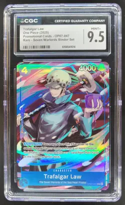 2025 ONE PIECE CCG TRAFALGAR LAW RARE SEVEN WARLORDS PRMO OP07-047 CGC 10 A PT - Image 1