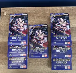 One Piece OP14 The Azure Sea’s Seven Sleeved Booster Pack Lot Of 7 - Image 1
